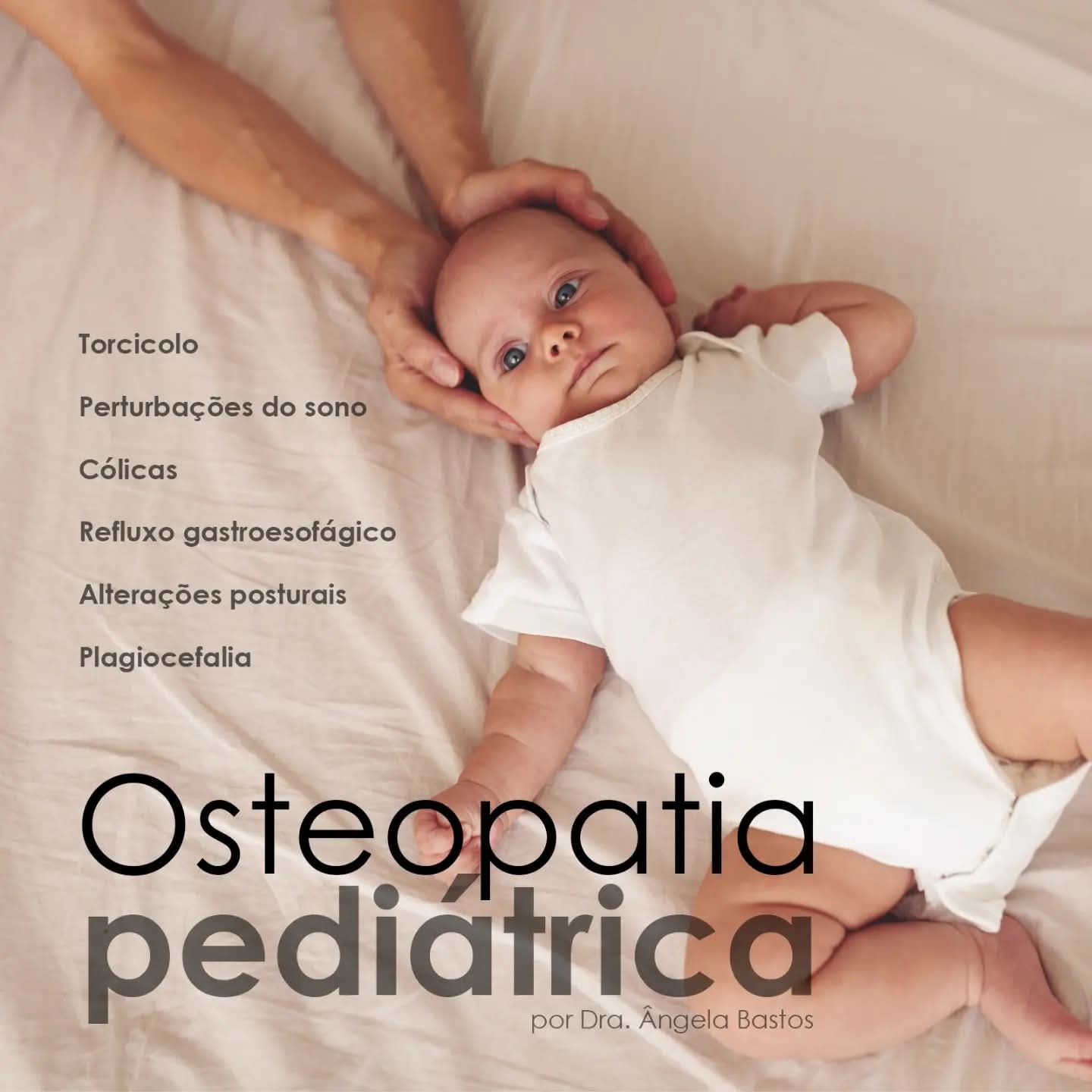 Bebé a receber tratamento de osteopatia pediátrica
